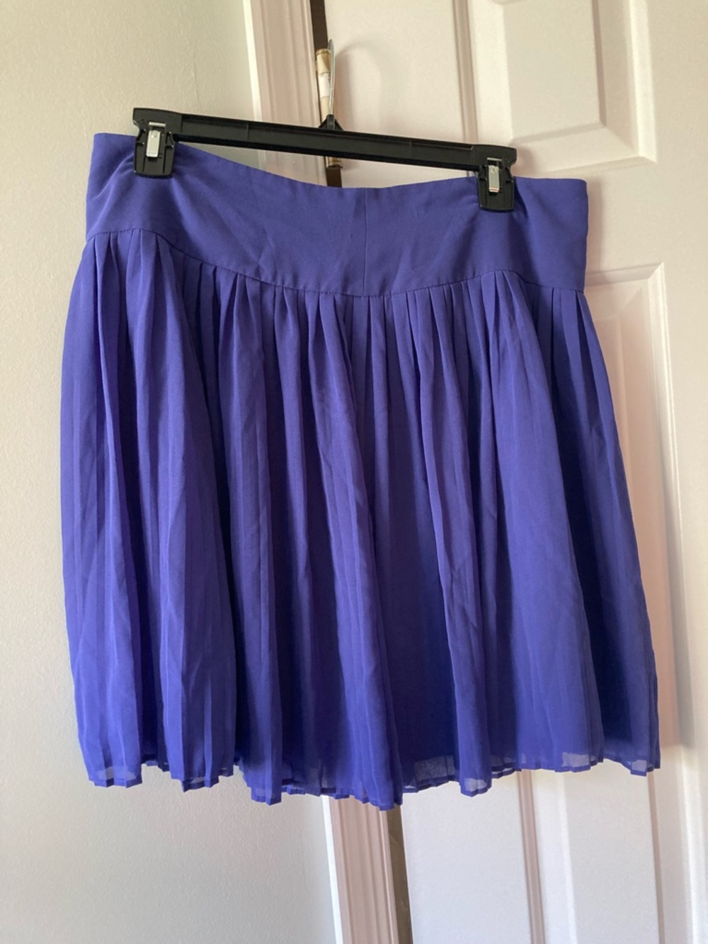 LOFT Violet Pleated Skater Skirt